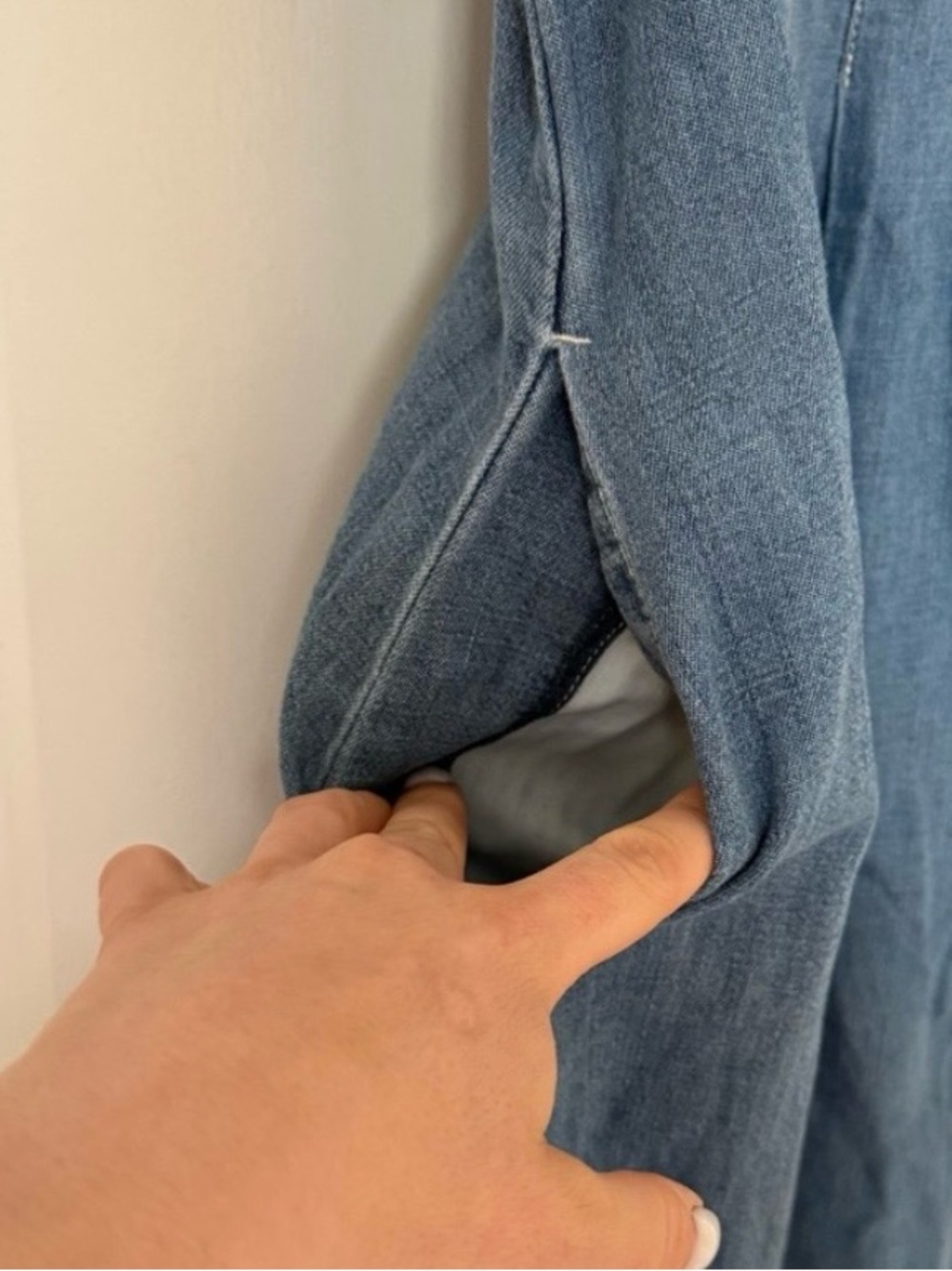 NWT GAP Fit & Flare Denim Button-Front Midi Dress - Picture 5 of 11